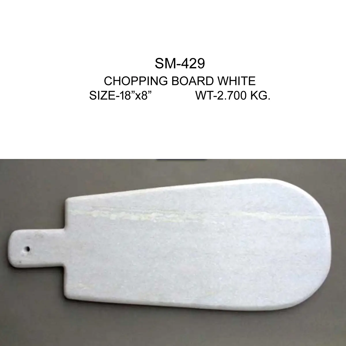 CHOPPING BOARD WHITE MARBLE